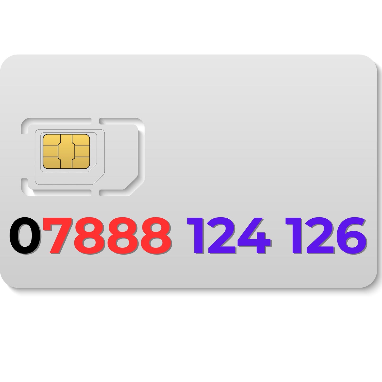 VIP gold mobile number 07888124126 with 88 lucky digits and balanced numerology pattern